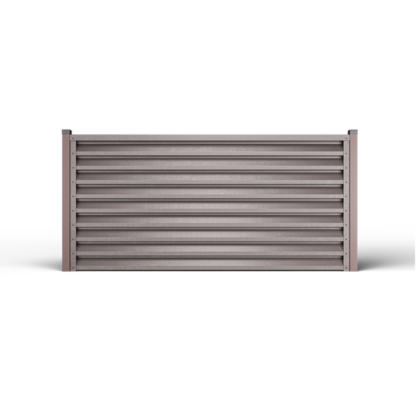 Atlas Louver Fence | Espresso Brown RAL 8019