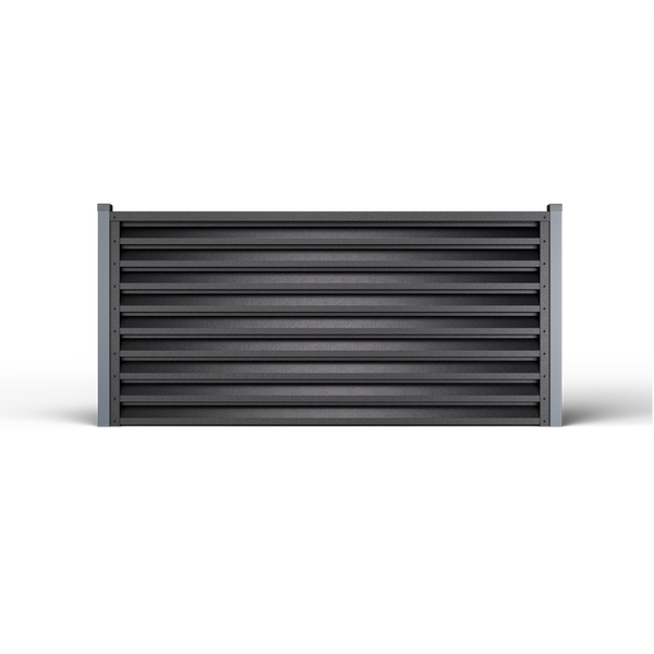 Louver Fence Atlas | Night Black RAL 9005