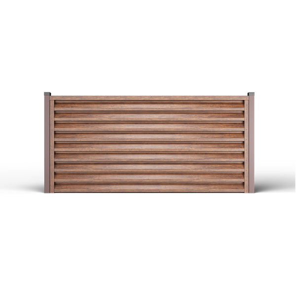 Atlas Louver Fence | Mahogany