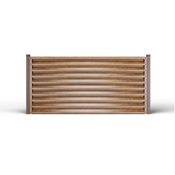 Atlas Louver Fence | Striated Walnut