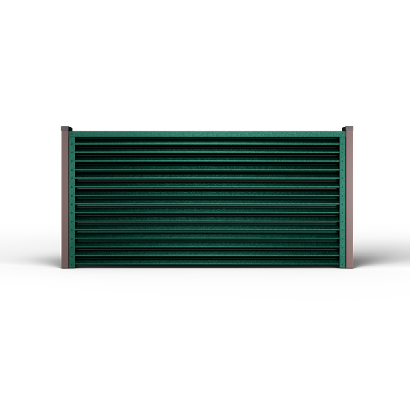 Pyramid Louver Fence | Pine Green RAL 6005
