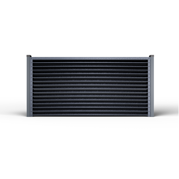 Pyramid Louver Fence | Pearl Gray RAL 7024