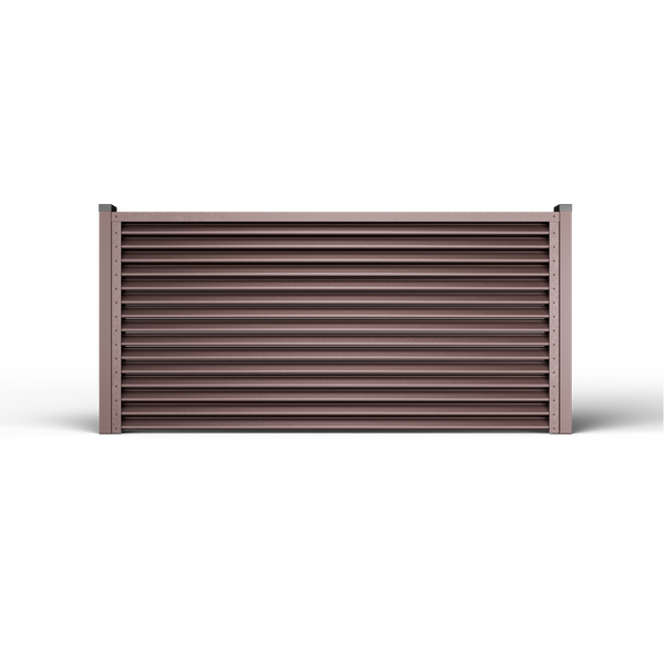 Pyramid Louver Fence | Chocolate Brown RAL 8017