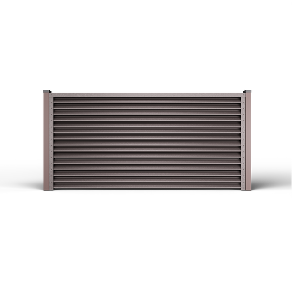 Pyramid Louver Fence | Espresso Brown RAL 8019