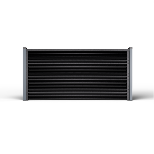 Pyramid Louver Fence | Night Black RAL 9005