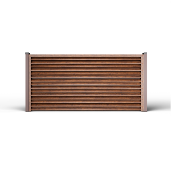 Pyramid Louver Fence | Mahogany
