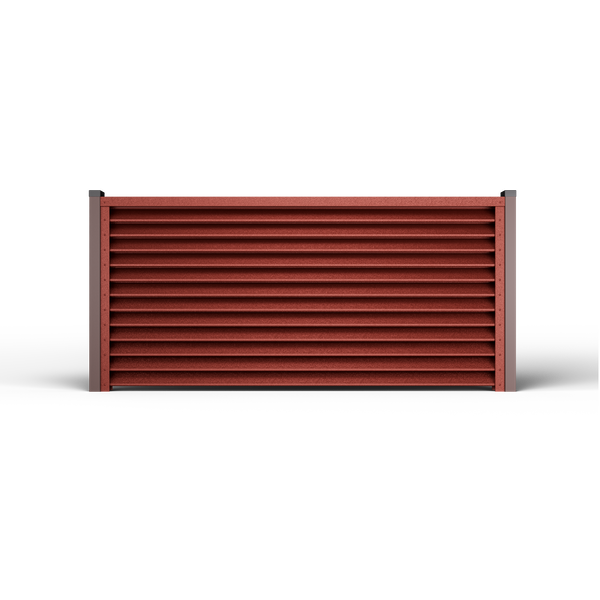 Louver Fence Sigma | Red Brick RAL 3009