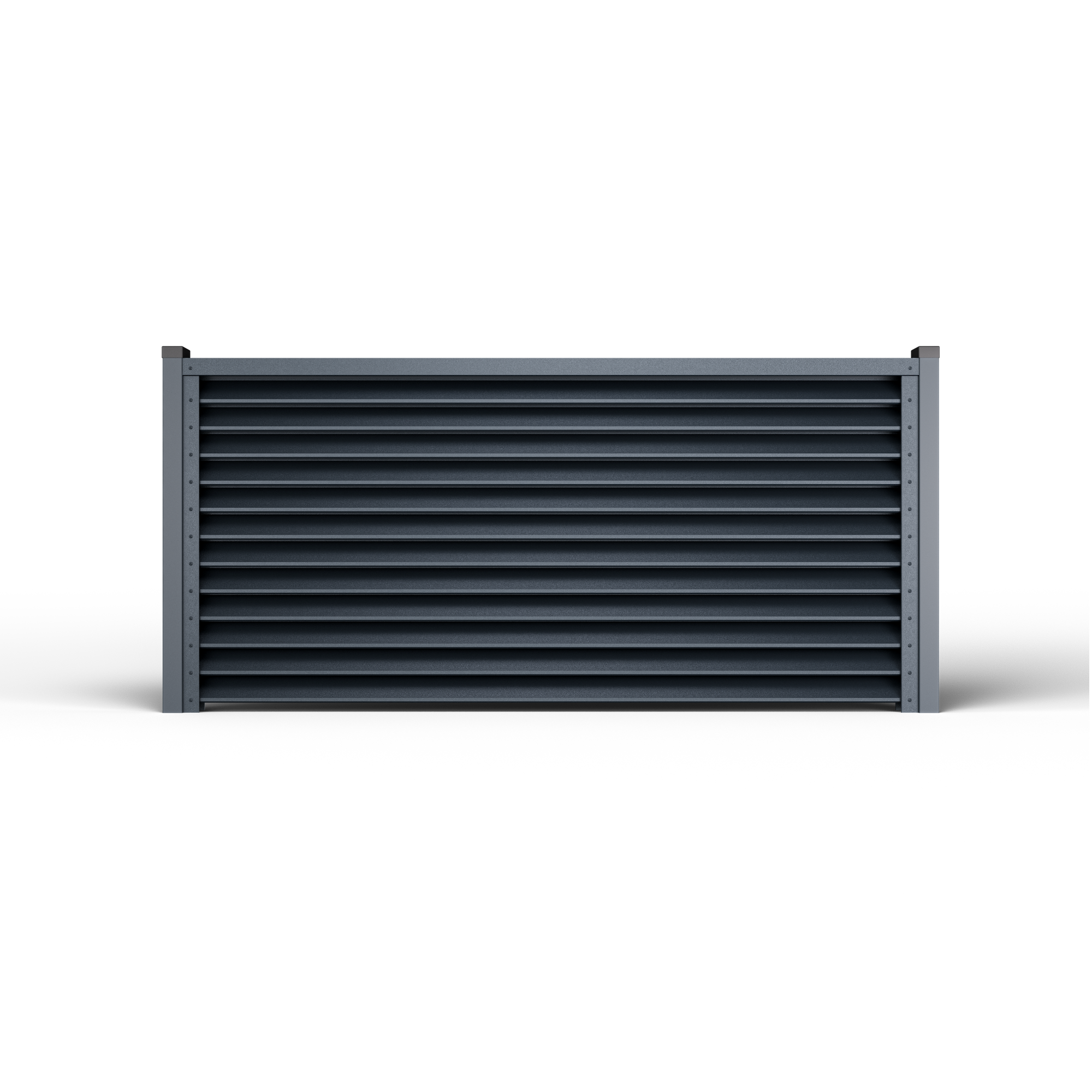 Louver Fence Sigma | Atlantic Gray Double RAL 7016