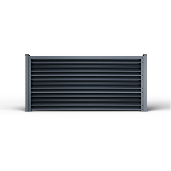 Louver Fence Sigma | Atlantic Gray Double RAL 7016