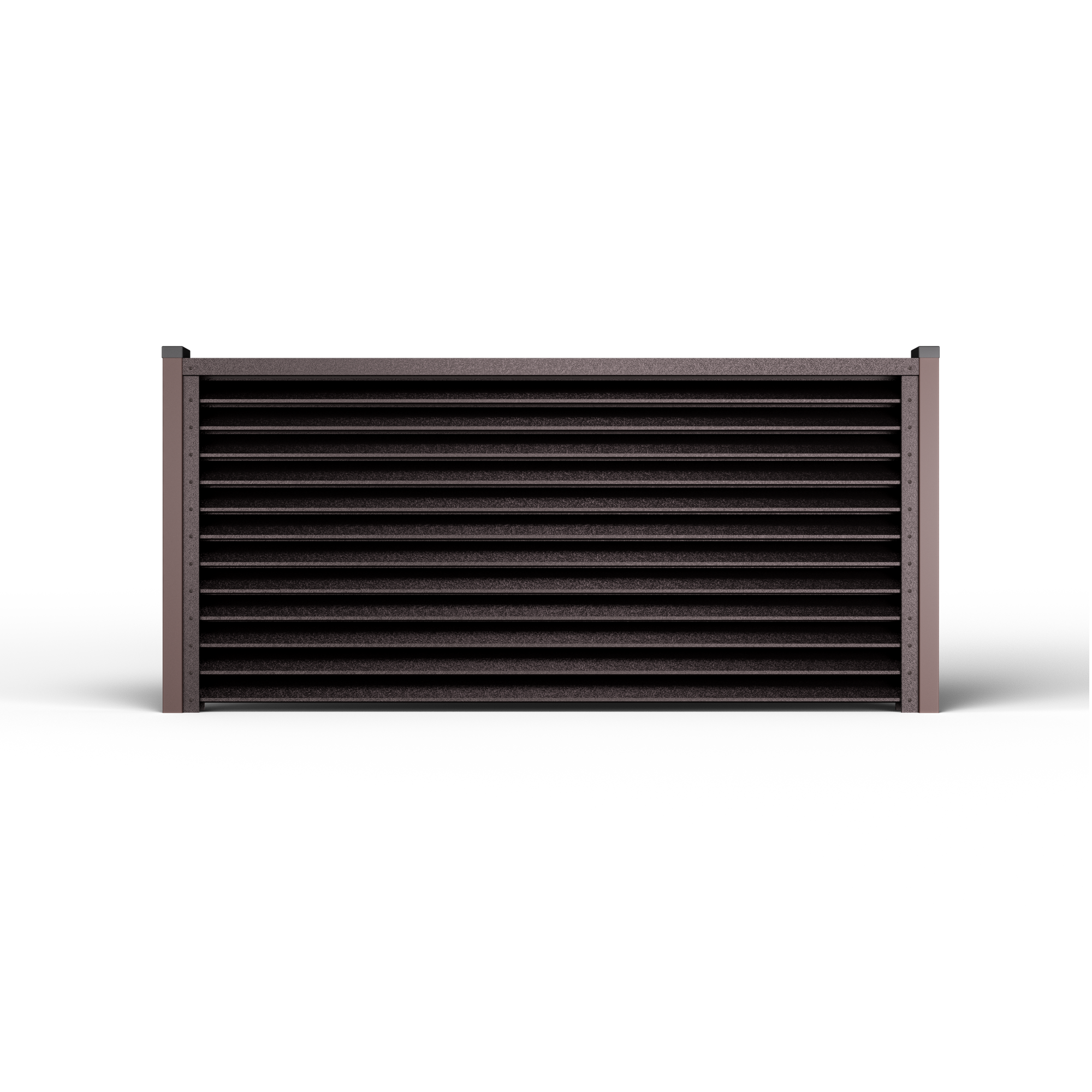 Louver Fence Sigma | Cedar Brown RAL 8019
