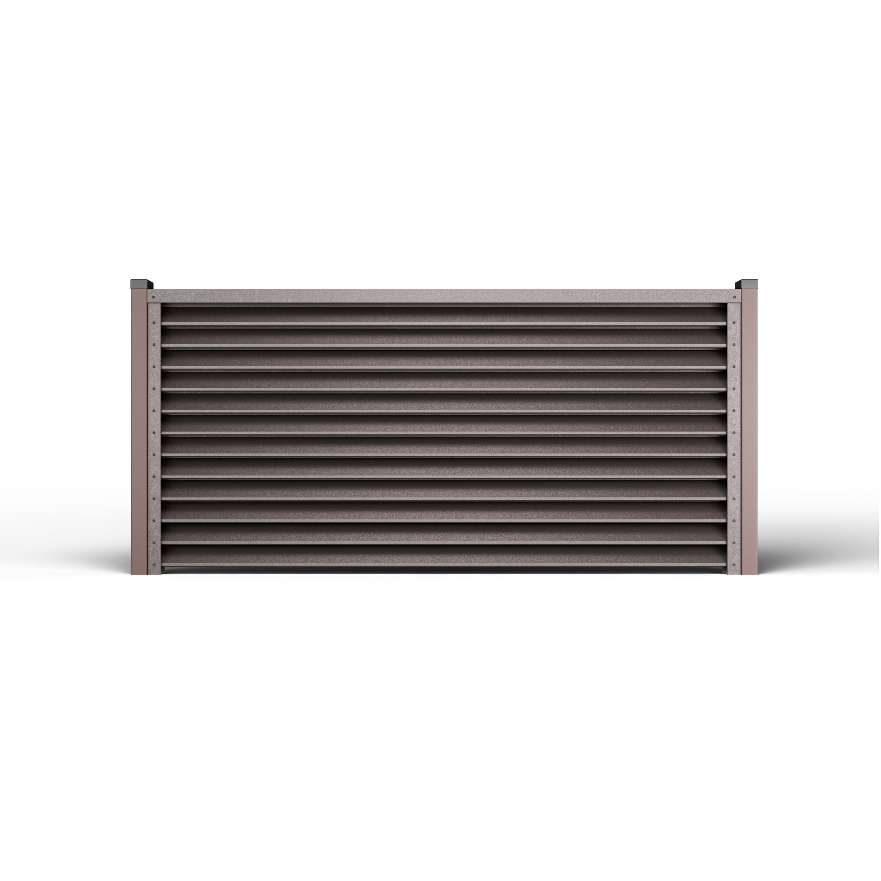 Louver Fence Sigma | Espresso Brown RAL 8019