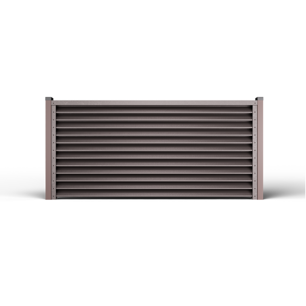 Louver Fence Sigma | Espresso Brown RAL 8019