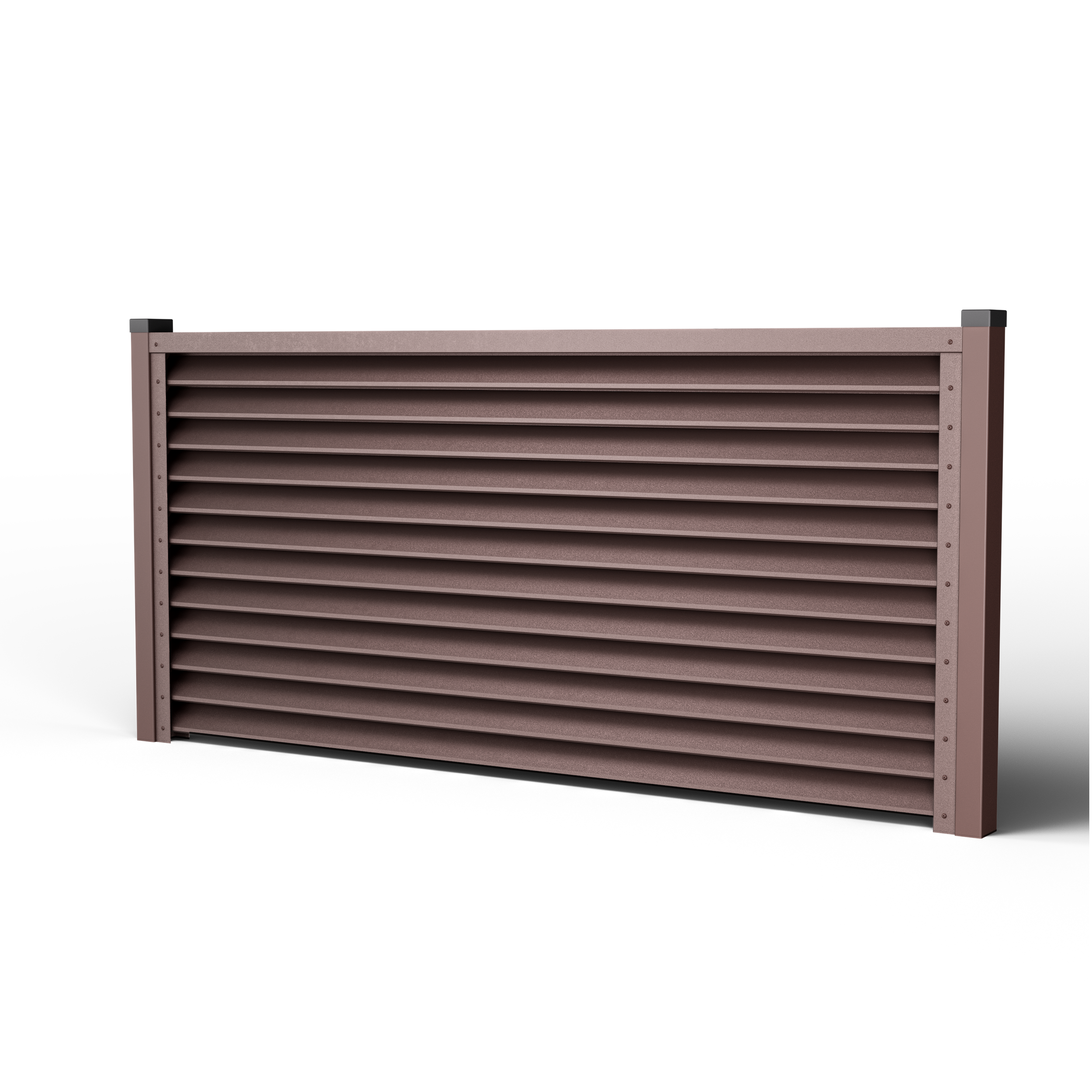 Louver Fence Sigma | Chocolate Brown Double RAL 8017