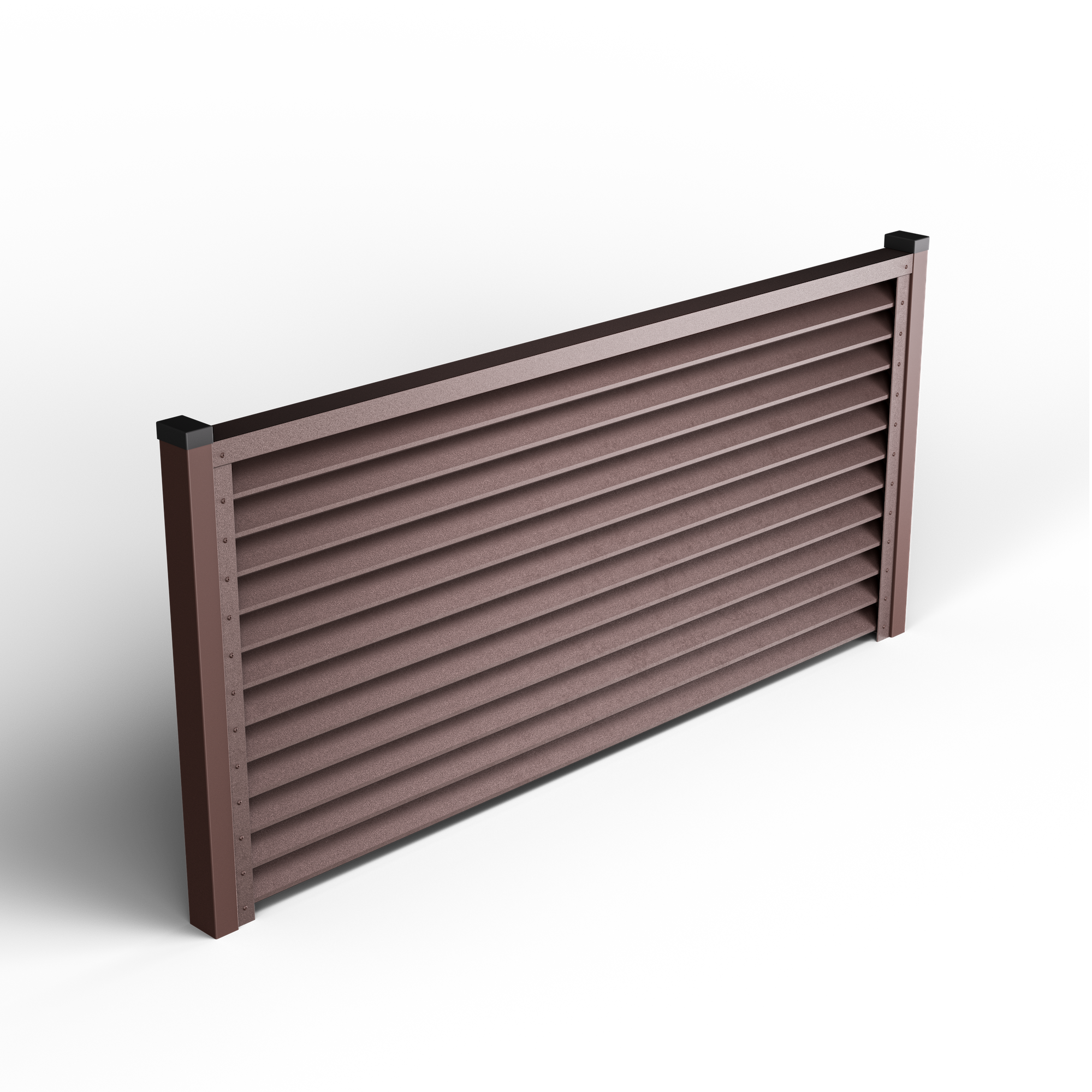 Louver Fence Sigma | Chocolate Brown Double RAL 8017