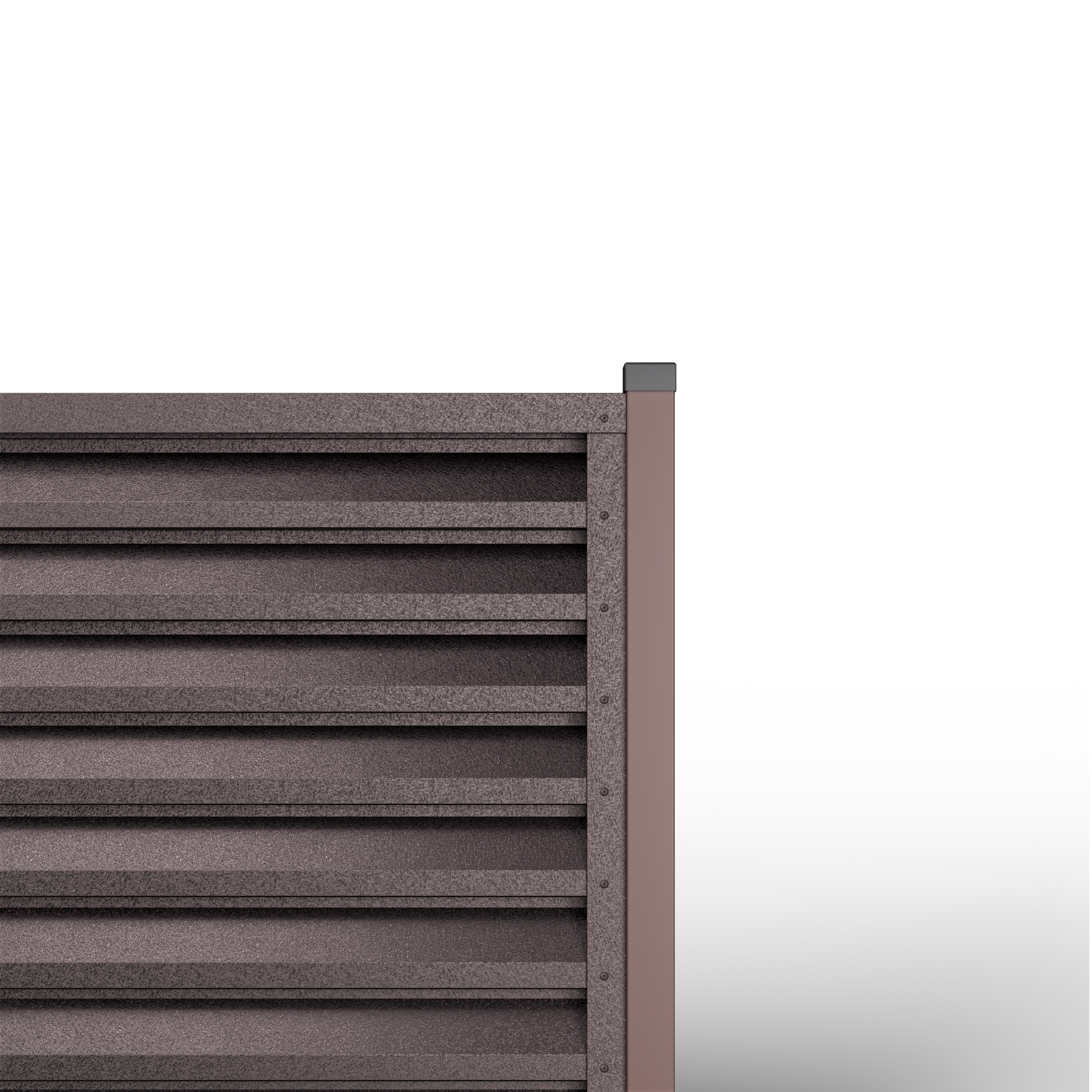 Atlas Louver Fence | Cedar Brown RAL 8019