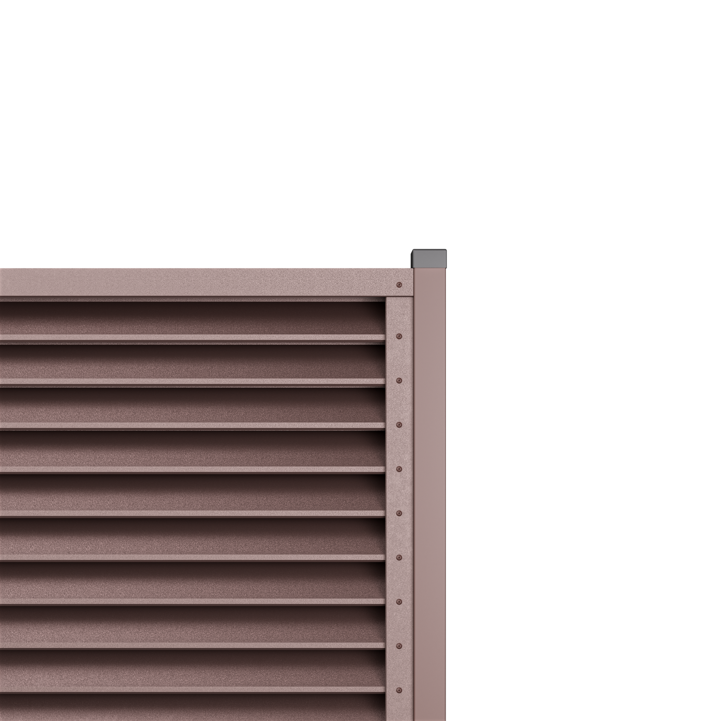 Louver Fence Sigma | Chocolate Brown Double RAL 8017